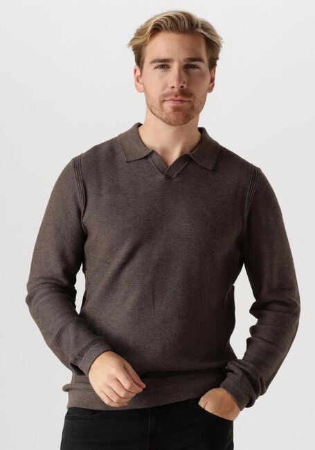 Braune DSTREZZED Pullover MERCURY POLO - large