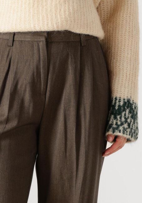 Braune OBJECT Weite Hose OBJKARA HW STRAIGHT PANT 142 - large