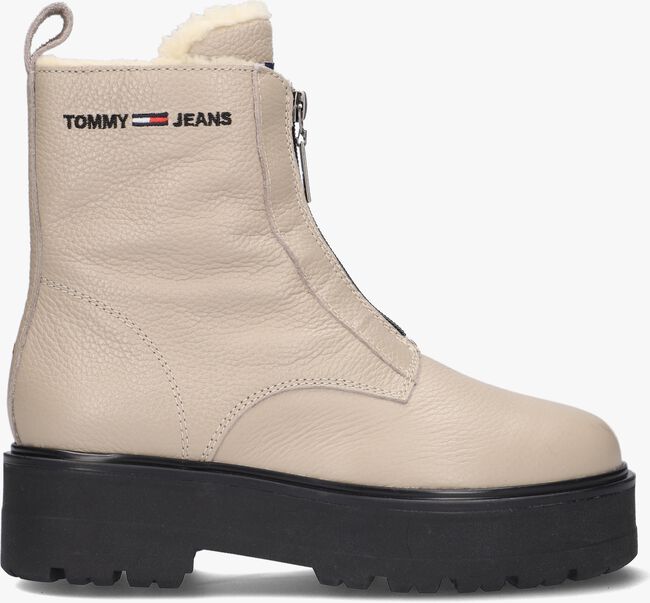 Beige TOMMY JEANS Ankle Boots WARMLINED ZIPPER BOOT - large