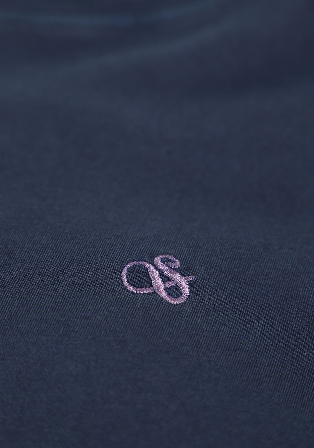 Dunkelblau SCOTCH & SODA T-shirt GARMENT-DYED CREWNECK TEE WITH EMBROIDERY LOGO - large