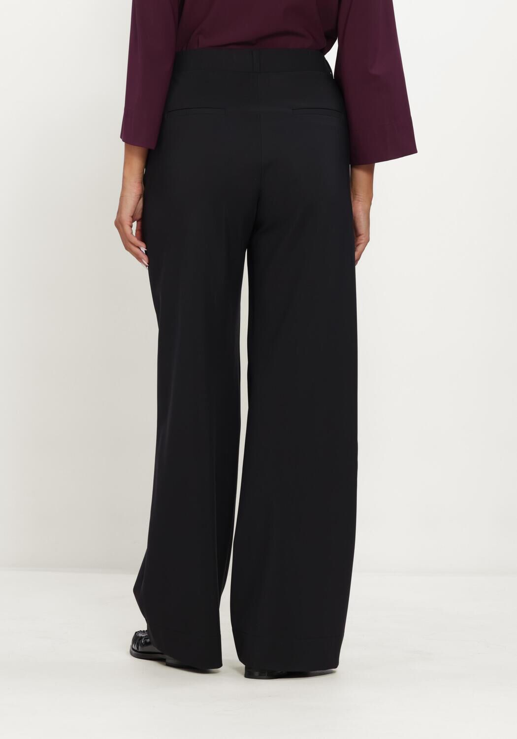Schwarze STUDIO ANNELOES Weite Hose Lexie winter bonded trousers - large