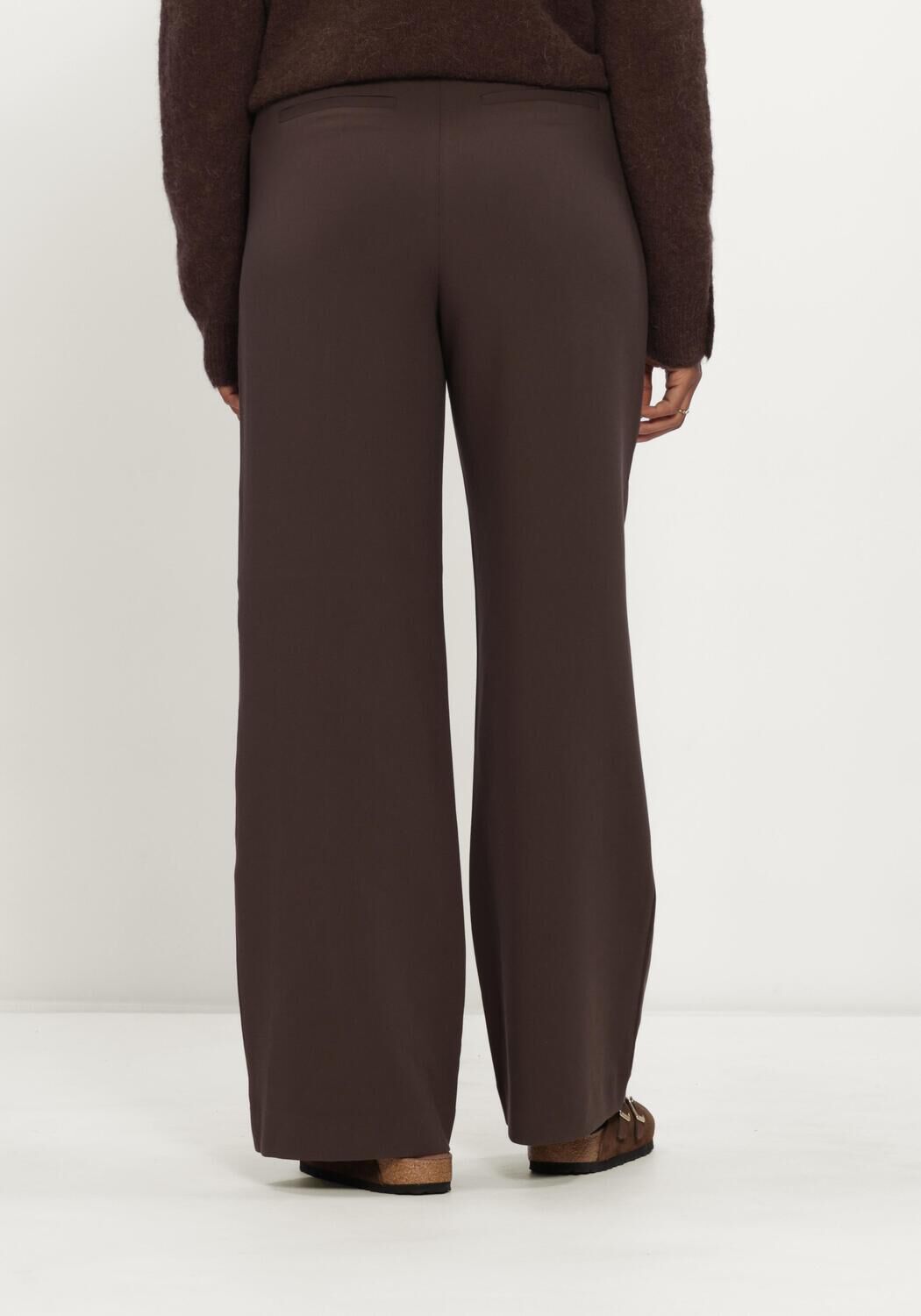Braune MSCH COPENHAGEN Hose MSCHMACY MICHELLE HW WIDE PANTS REGULAR - large