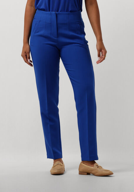 Blaue JANSEN AMSTERDAM Hose WQ440 WOVEN HIGH WAISTED ANKLE PANTS - large