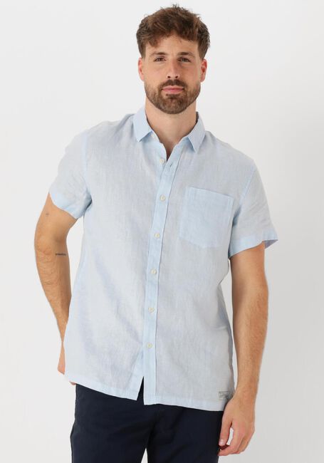 Hellblau SCOTCH & SODA Casual-Oberhemd SHORT-SLEEVED REGULAR FIT LINEN SHIRT - large