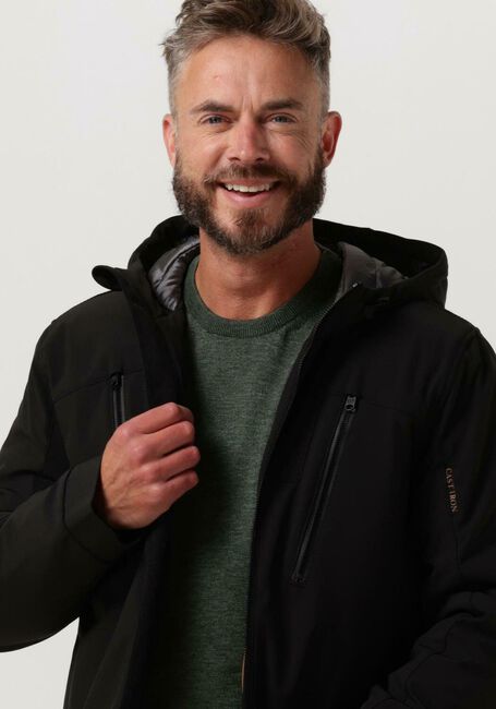 Schwarze CAST IRON Wattierte Jack SHORT JACKET SOFTSHELL ZEROYON 2.0 - large