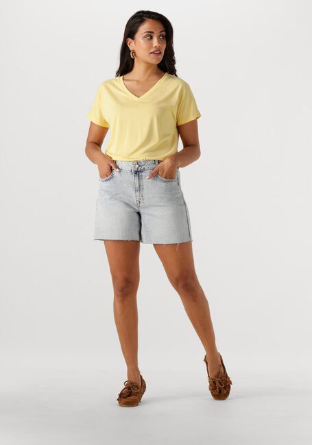 Gelbe MSCH COPENHAGEN T-shirt MSCHFENYA MODAL V NECK TEE - large