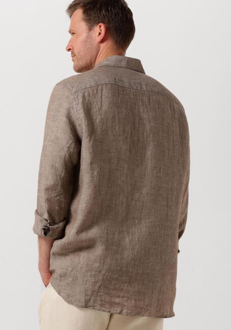 Braune PROFUOMO Casual-Oberhemd SHIRT X-CUTAWAY SC LINNEN - large