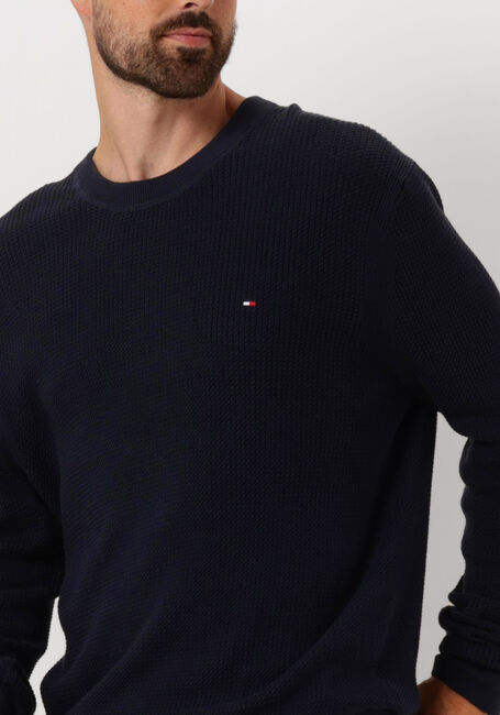 Dunkelblau TOMMY HILFIGER Pullover STRUCTURE CREW NK - large