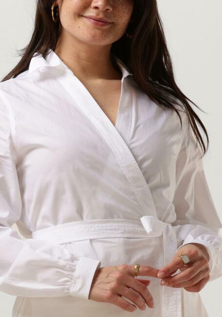 Weiße VANILIA Blusen COTTON POPLIN WRAP - large