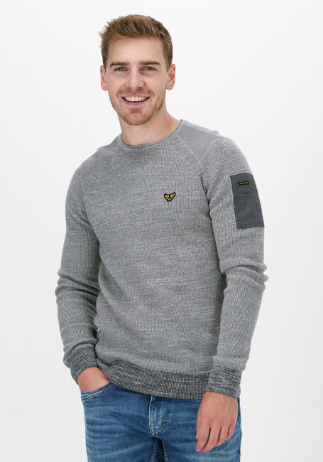 Graue PME LEGEND Pullover R-NECK COTTON RIB KNIT - large