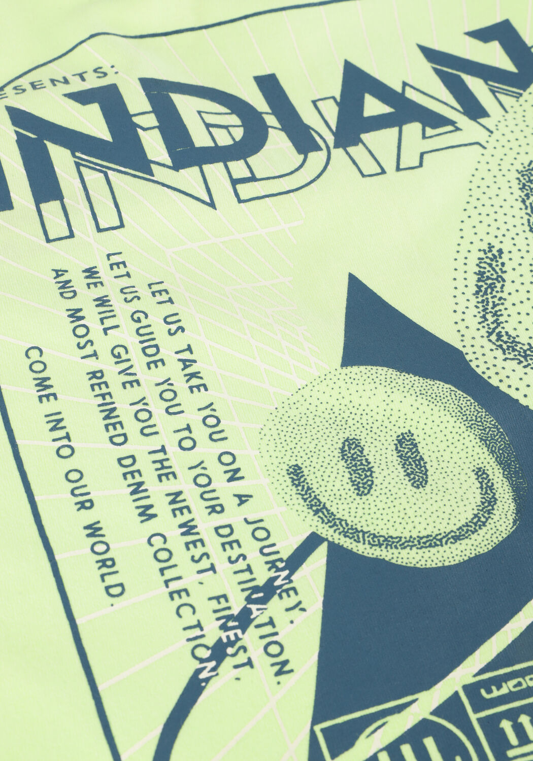 Limette INDIAN BLUE JEANS T-shirt T-SHIRT INDIAN SMILE - large