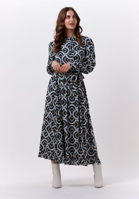 Blaue DEA KUDIBAL Maxikleid ADINA (V) - DRESS WITH RUFFLE DETAILS - large