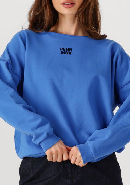 Blaue PENN & INK Pullover SWEATER W25F1703 - large