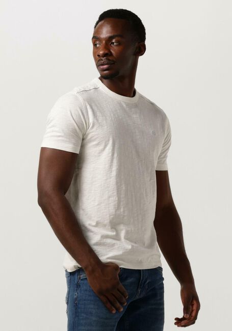 Weiße CAST IRON T-shirt SHORT SLEEVE R-NECK ORGANIC COTTON SLUB ESSENTIAL - large