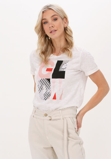 Nicht-gerade weiss SUMMUM T-shirt TEE GLOW ARTWORK COTTON SLUB - large