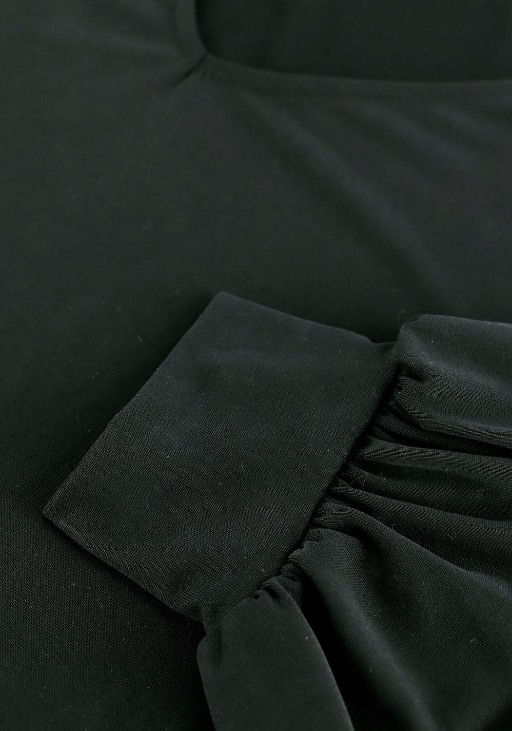 Schwarze OBJECT Top JANNIE LS V-NECK TOP - large