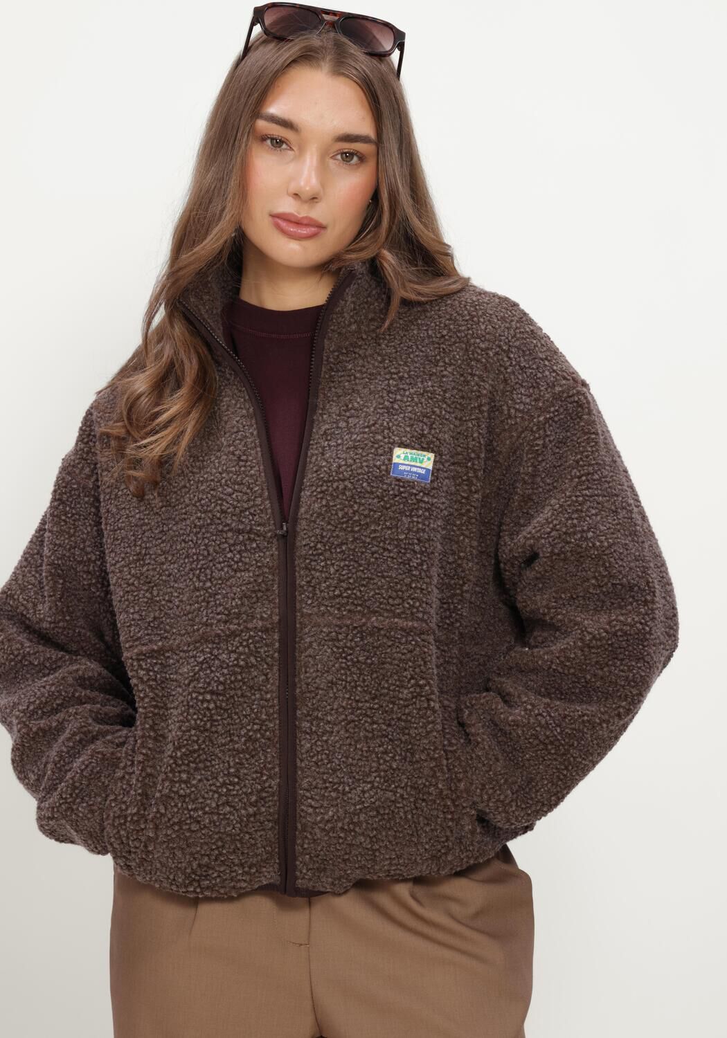 Braune AMERICAN VINTAGE Strickjacke HOKTOWN - large