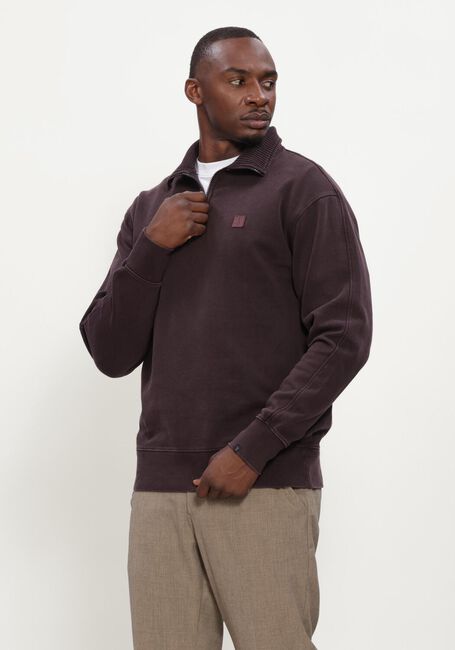 Bordeaux BUTCHER OF BLUE Pullover ARMY SWEAT HALF ZIP - large