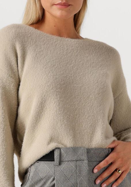 Beige JANSEN AMSTERDAM Pullover & Cardigans CAILY TRUI P 150 ROUND NECKLINE - large