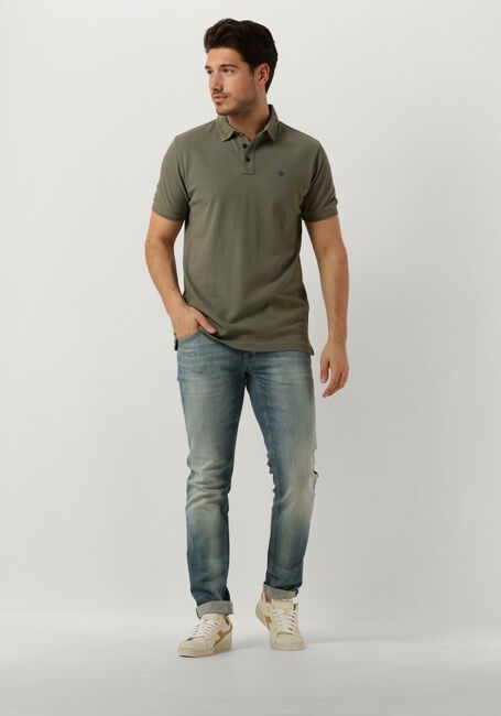 Grüne CAST IRON Polo-Shirt SHORT SLEEVE POLO POPCORN - large