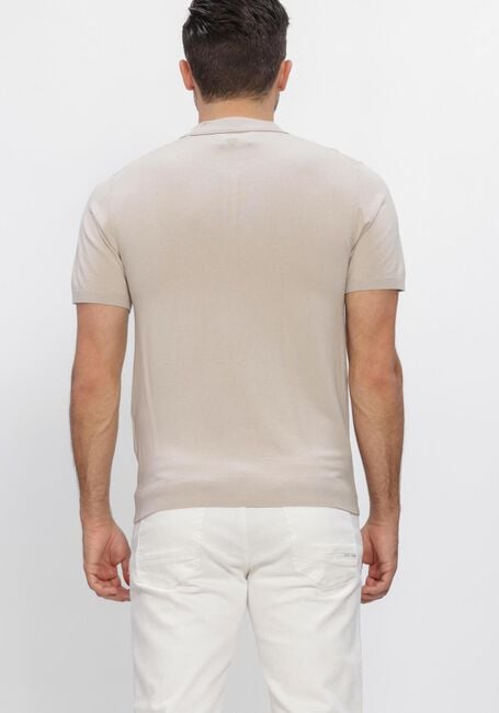 Beige PURE PATH Polo-Shirt ZIP KNITTED POLO - large