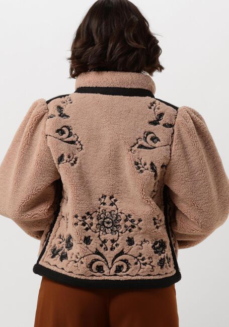 Braune ANTIK BATIK Teddy-Jacke SALIBA JACET - large