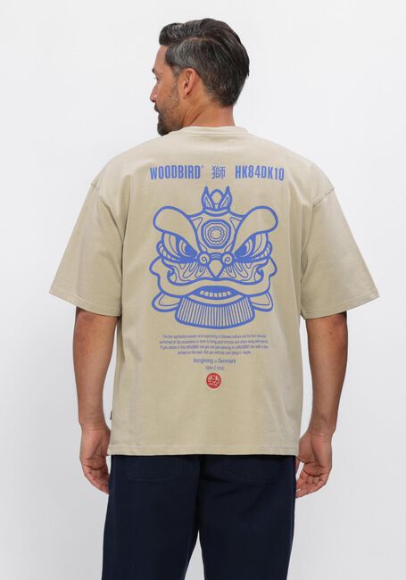 Sand WOODBIRD T-shirt WBBAINE LION TEE - large