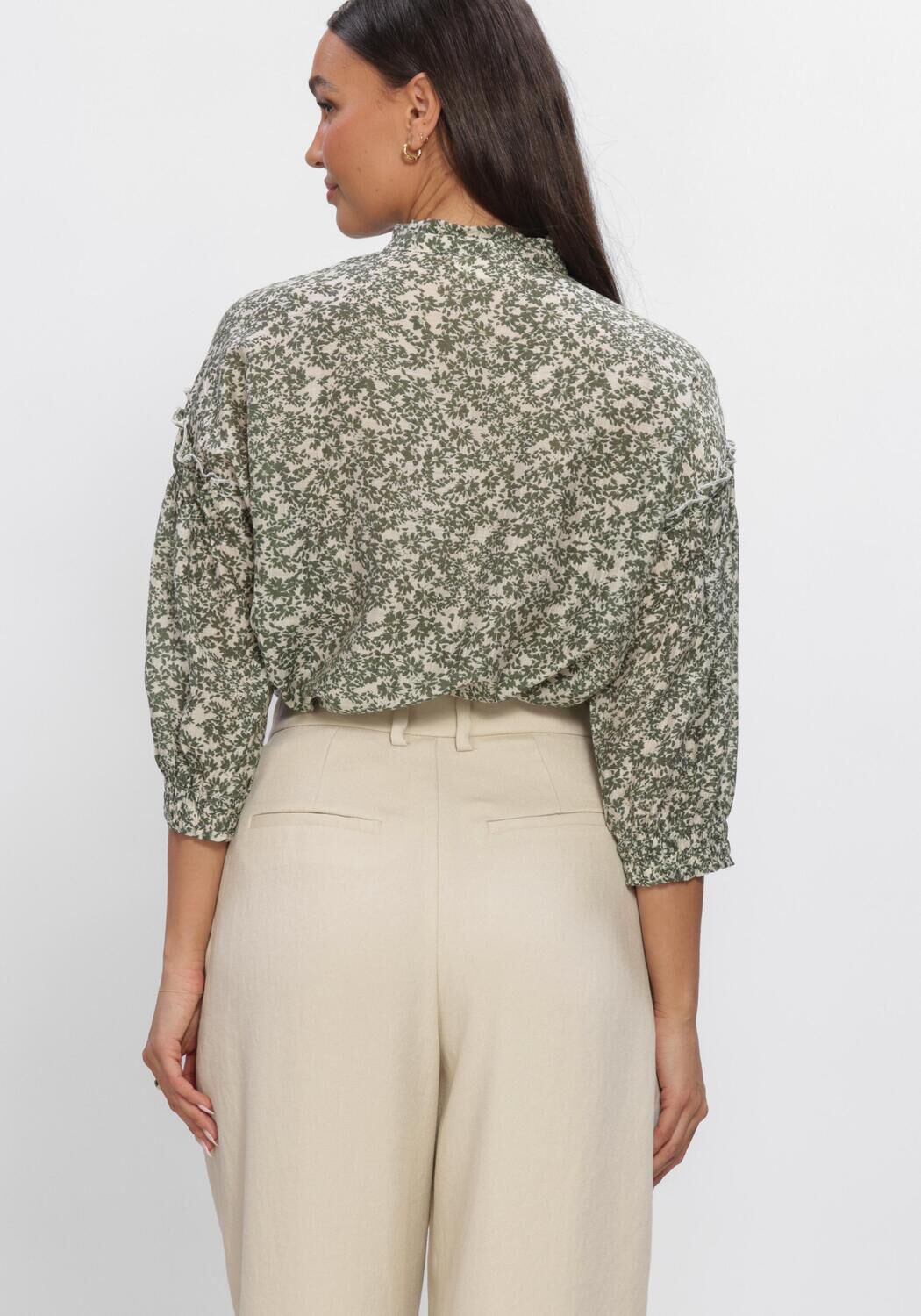 Wei&szlig;e MSCH COPENHAGEN Blusen MSCHSERAPHINA 3/4 SHIRT AOP - large