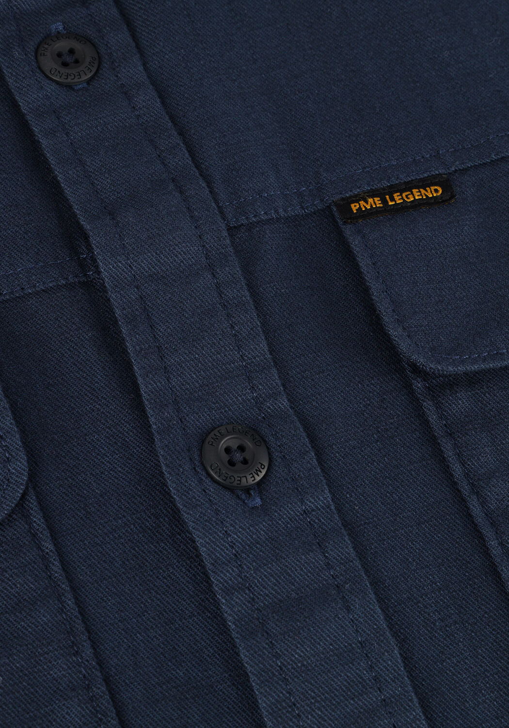 Blaue PME LEGEND Casual-Oberhemd SHORT SLEEVE SHIRT SLUB COTTON - large