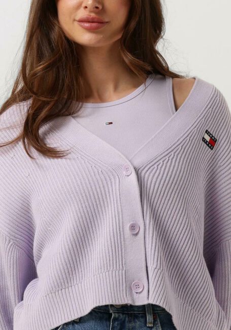 Lila TOMMY JEANS Pullover TJW ESSENTIAL BADGE CARDIGAN - large