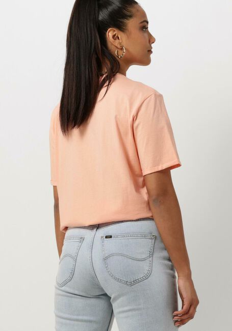 Orangene MSCH COPENHAGEN T-shirt MSCHTERINA ORGANIC SMALL LOGO TEE - large