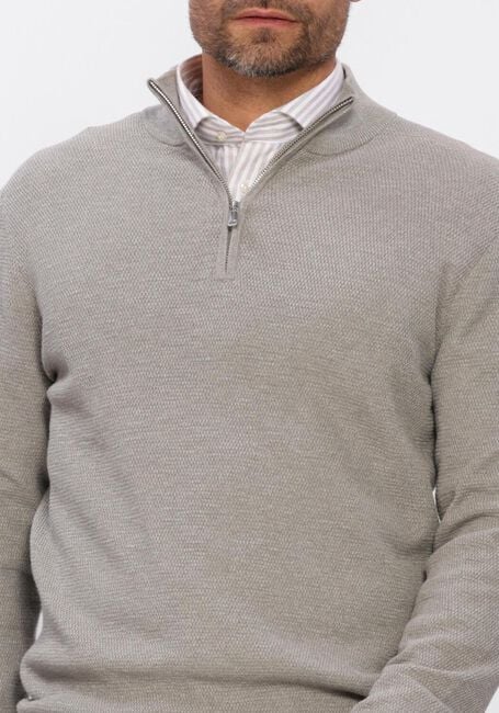 Blaue PROFUOMO Pullover PULLOVER HALF ZIP TWINKLE SLUB - large