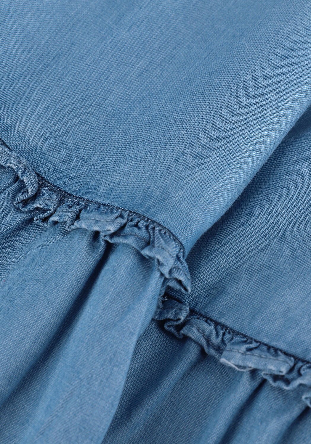 Blaue DEA KUDIBAL Midikleid SILJA NS (CO) - DRESS WITH RUFFLES - large