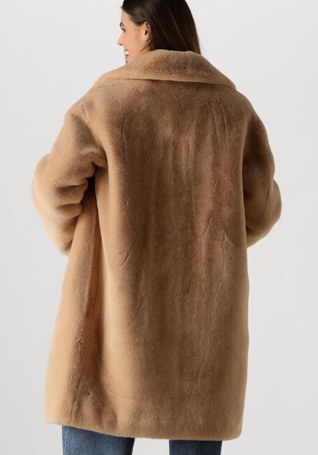 Beige STAND STUDIO Fake-Fur-Jack CAMILLE COCOON COAT - large