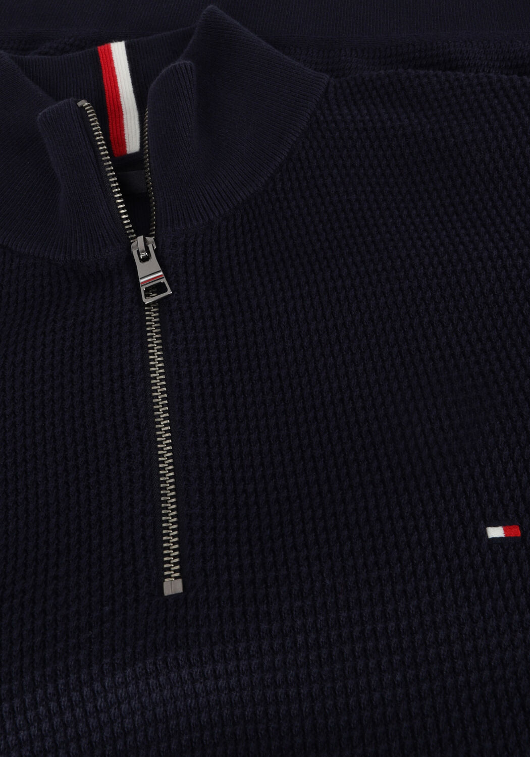 Blaue TOMMY HILFIGER Pullover REFINED STRUCTURE ZI - large