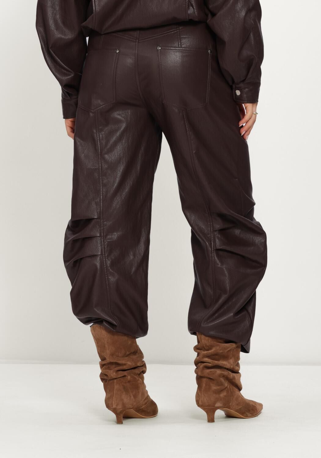 Braune STUDIO AMAYA Weite Hose RIFT PANTS - large
