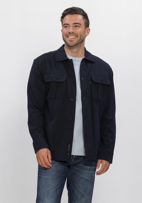 Dunkelblau BUTCHER OF BLUE Overshirt PHIL PEACHED JERSEY OVERSHIRT - large