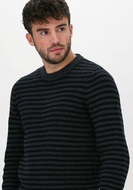 Graue SELECTED HOMME Pullover SLHDAVIS LS KNIT CREW NECK U - large
