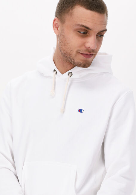 Weiße CHAMPION Sweatshirt HOODED SWEATSHIRT MEN - large