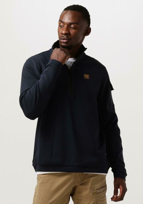 Dunkelblau PME LEGEND Pullover HALF ZIP COLLAR INTERLOCK JERSEY - large