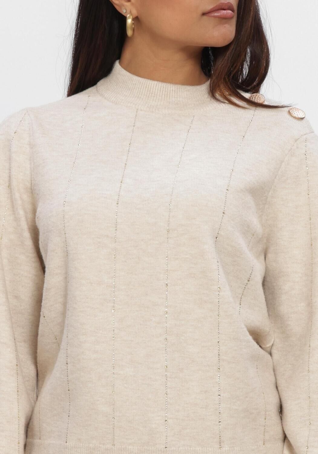 Beige NUKUS Pullover MOLLY PULLOVER STRASS - large