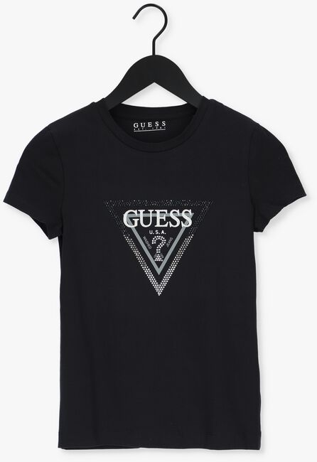 Schwarze GUESS T-shirt SSCN AMALUR TEE - large