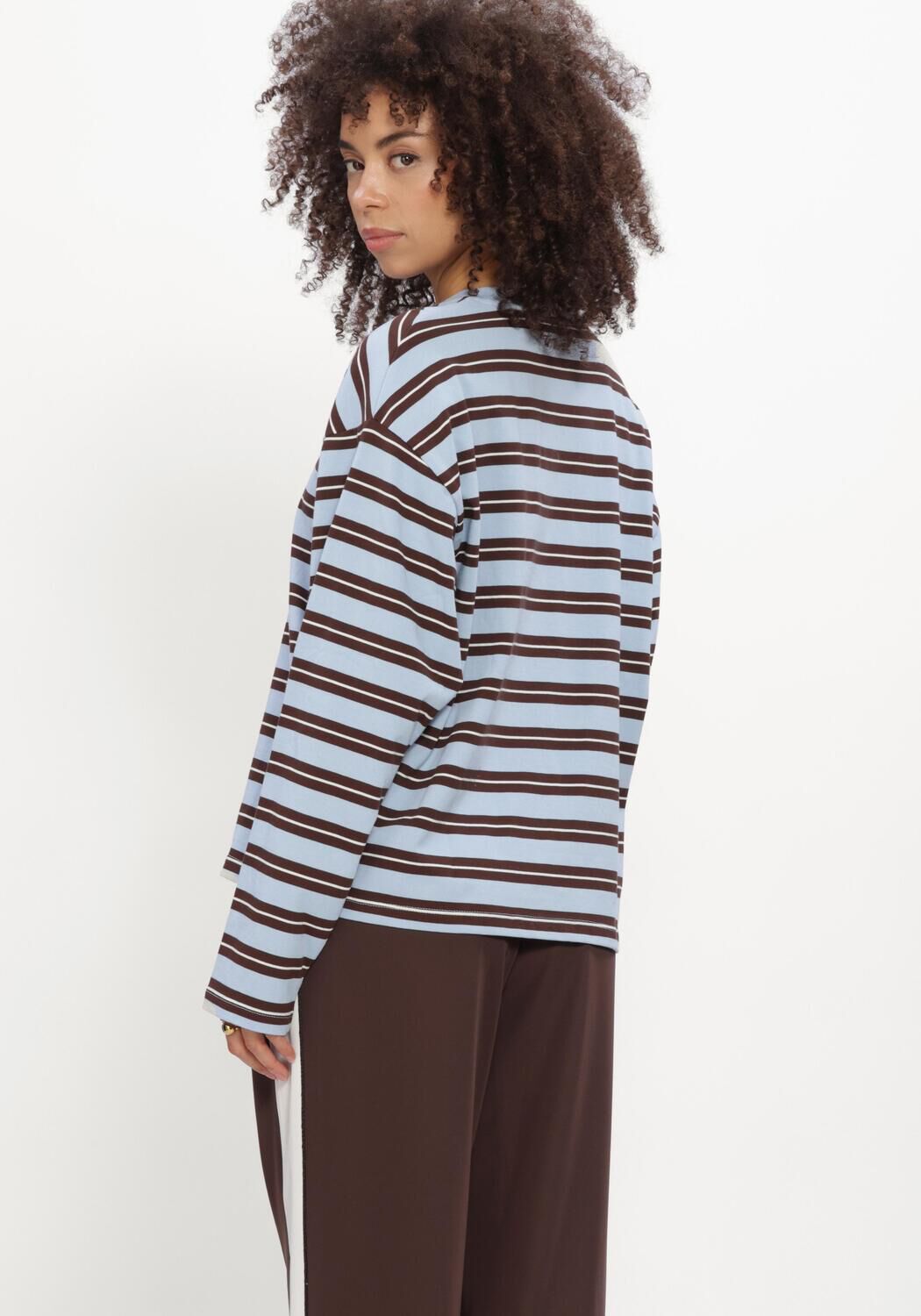 Hellblau CATWALK JUNKIE Top STRIPED LONG SLEEVE - large