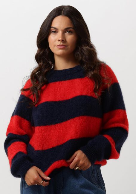 Rote BY-BAR Pullover SIAN STRIPE PULLOVER - large