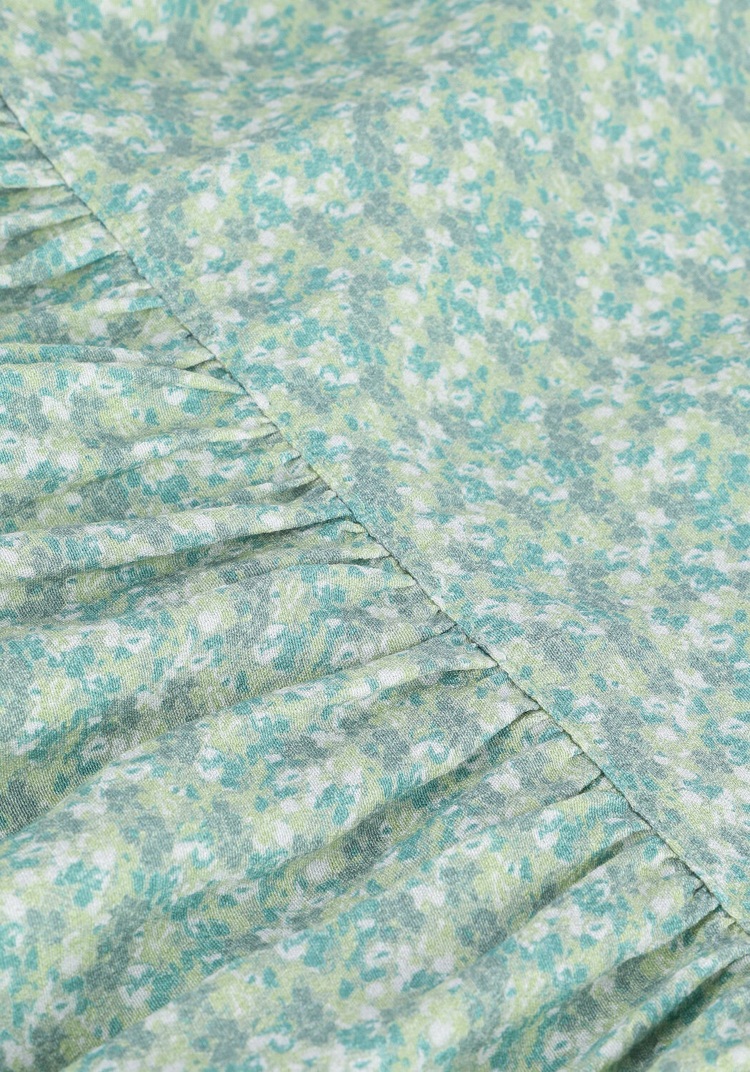 Gr&uuml;ne NA-KD Minikleid FRILL DETAIL MINI DRESS - large