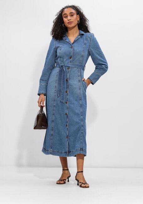 Blaue MSCH COPENHAGEN Maxikleid MSCHTURO ALENA SHIRT DRESS - large