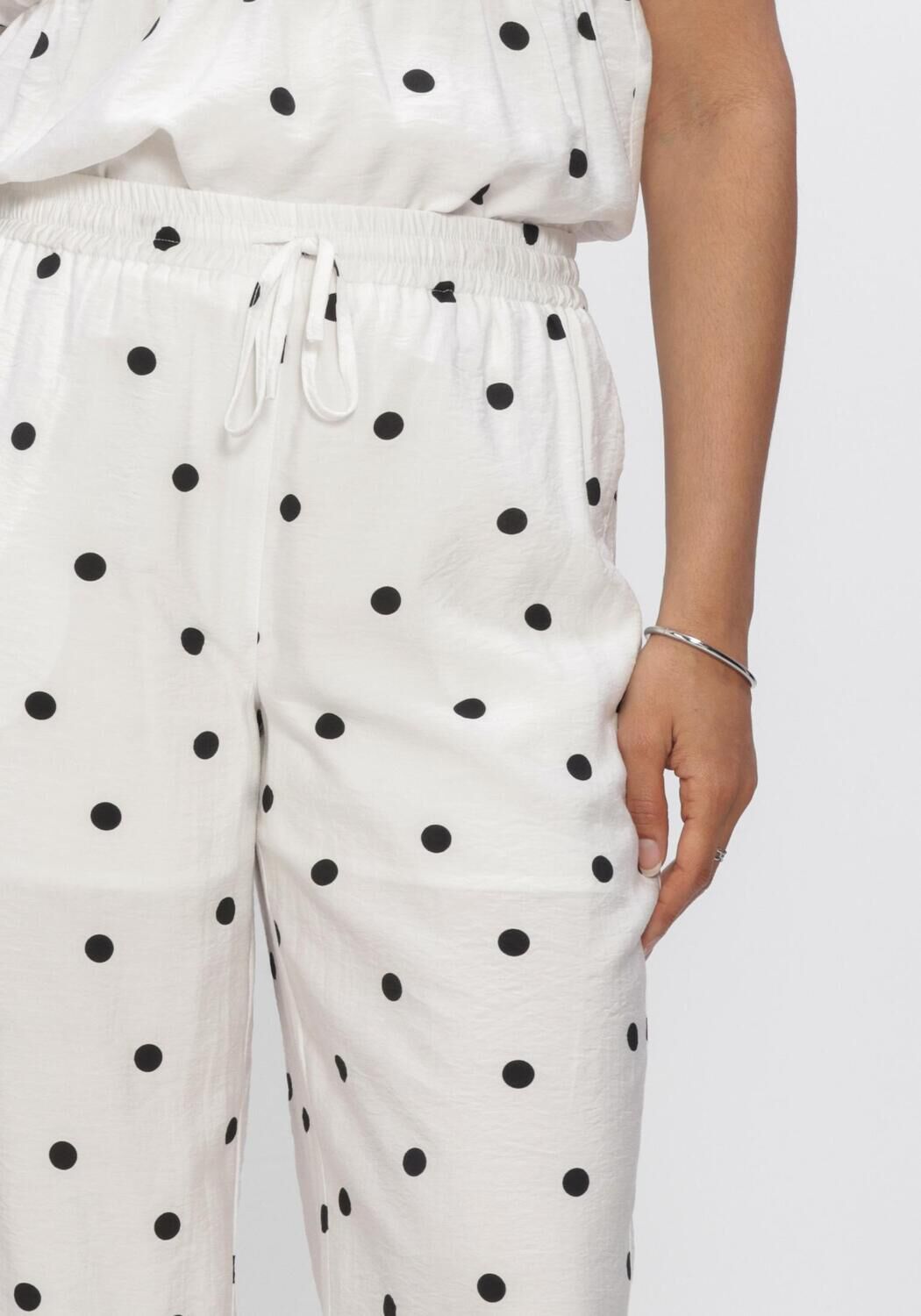Wei&szlig;e CATWALK JUNKIE Hosen DOTTED PULL ON TROUSERS - large