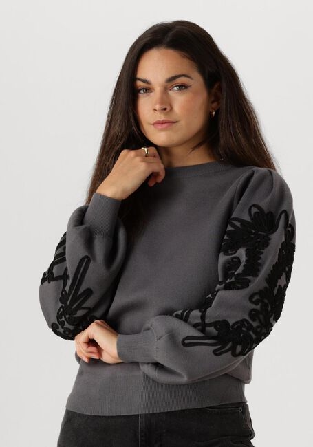 Graue OBJECT Pullover OBJJOANA L/S KNIT PULLOVER - large