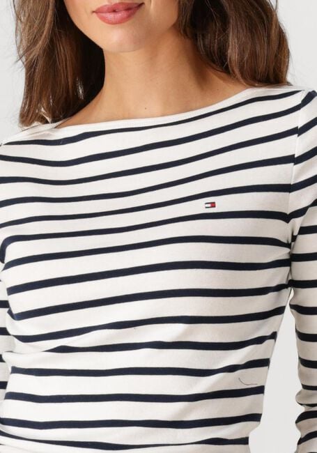 Mehrfarbige/Bunte TOMMY HILFIGER Top SLIM CODY BOAT-NK 3/4SLV - large