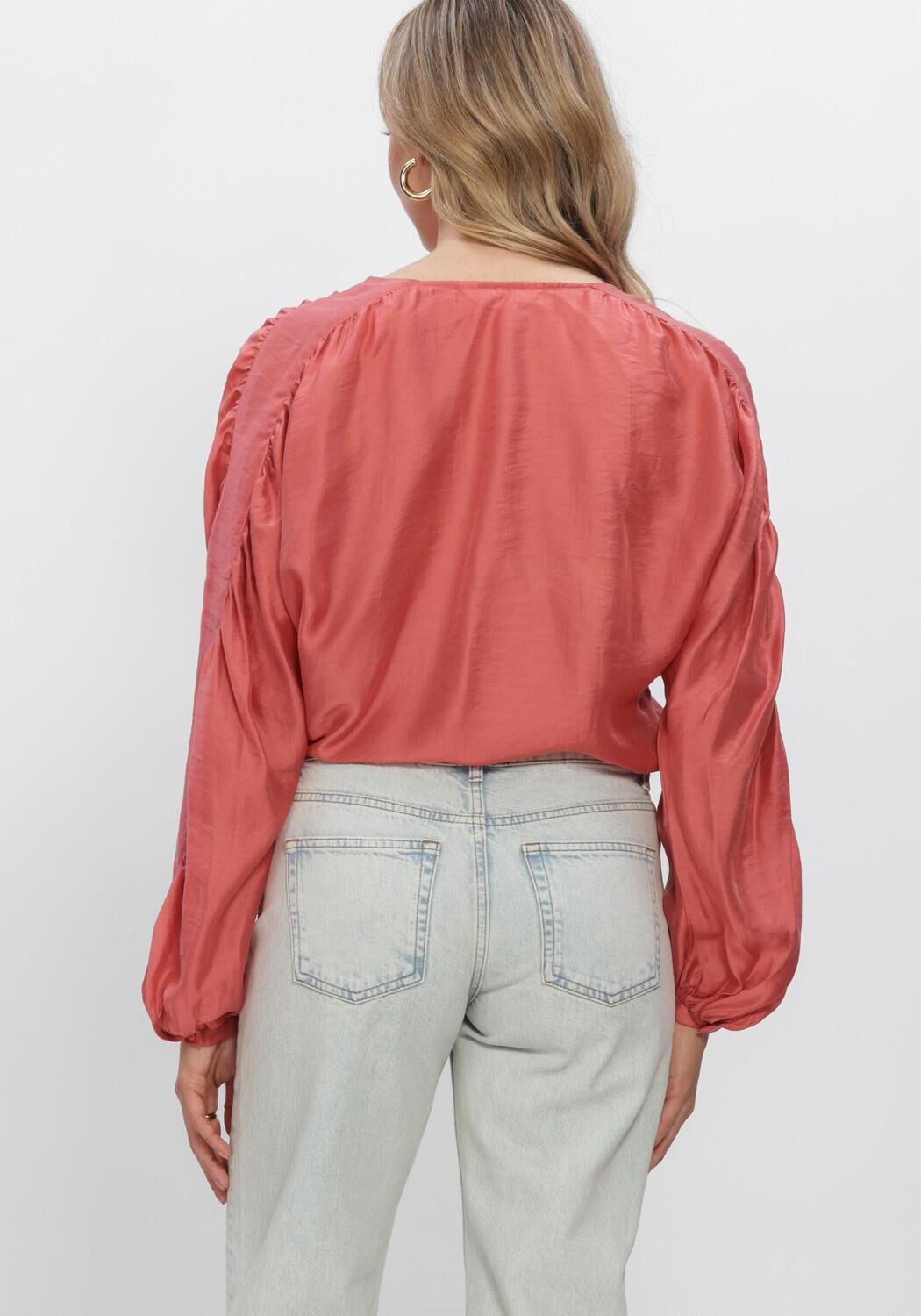 Hell-Pink MSCH COPENHAGEN Blusen MSCHRAMONA RIKKELIA VOLUME SHIRT - large